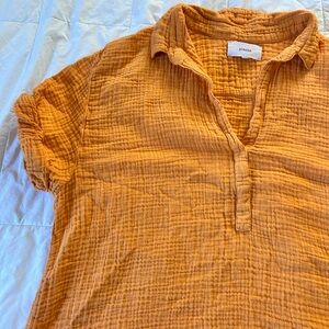 Xirena Women's Orange Gauze Blouse